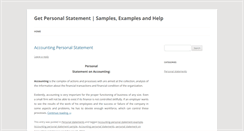 Desktop Screenshot of getpersonalstatement.com